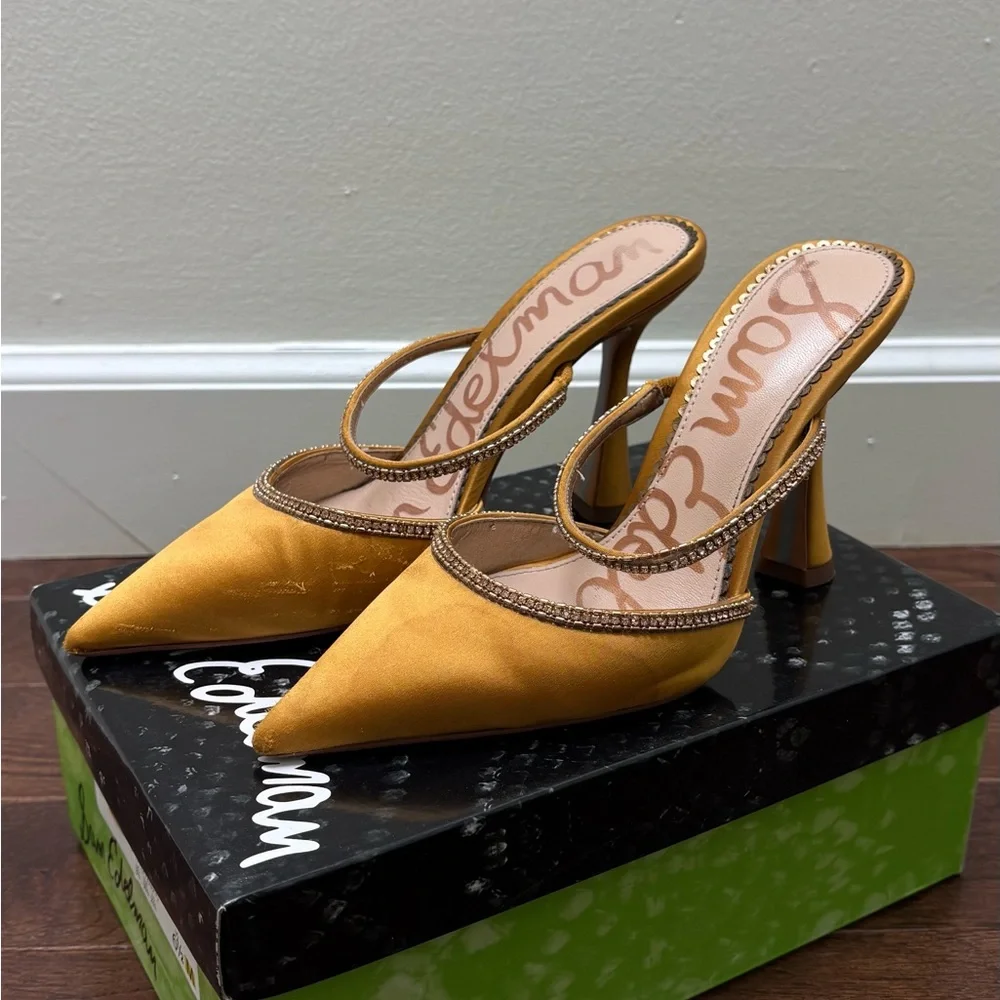 Sam Edelman Aspen Satin Pointed Toe Heels